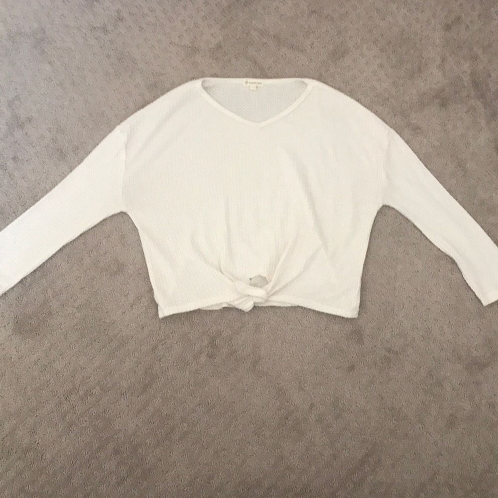 Girls Soft Long Sleeve Tie-Front